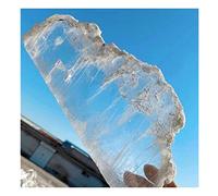 LQYXGS Décoration d'intérieur en Pierre de Cristal Décoration Transparente de spécimen de Gypse de Dalle de Cristal de sélénite Naturelle(7-9CM)