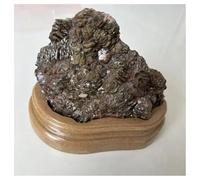 LQYXGS Décoration d'intérieur en Pierre de Cristal Dragon en Calcite et Pyrite Naturelle avec Socle en Bois for la décoration intérieure