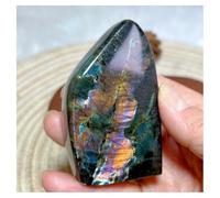 LQYXGS Décoration d'intérieur en Pierre de Cristal Labradorite Violette et Bleue, Cristaux naturels, Formes Libres, décoration intérieure(285g)