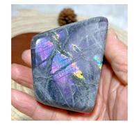 LQYXGS Décoration d'intérieur en Pierre de Cristal Labradorite Violette et Bleue, Cristaux naturels, Formes Libres, décoration intérieure(371g)