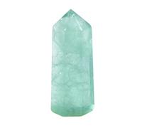 LQYXGS Décoration d'intérieur en Pierre de Cristal Prismes hexagonaux en Pierre à Pointe de Quartz Fluorite Verte Cristal Naturel 1PC 50-80mm(50-60mm)