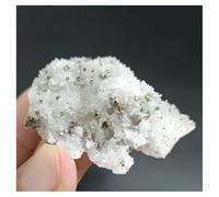 LQYXGS Décoration d'intérieur en Pierre de Cristal Pyrite, Quartz Blanc cristallin, Pierre Naturelle, spécimen minéral en grappe, décoration intérieure.(16g)