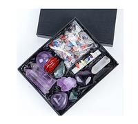 LQYXGS Décoration d'intérieur en Pierre de Cristal Spécimens de Quartz Naturel Boîte-Cadeau Chakra Stone Divination Aura Magic Wand Energy Forfait(7)
