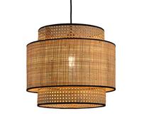 LQZCXMF Abat-jour En Lin Style Milieu Du Siècle, Lanterne En Bambou, Plafonnier Vintage De Style Ferme, Luminaires Ajourés, Luminaires Rustiques Faits Main Pour Îlot De Cuisine, Couloir