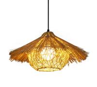 LQZCXMF Décoration D'abat-jour En Forme De Nid D'oiseau, Luminaires En Osier Naturel Avec Douille E26, Suspension Artisanale En Rotin Tressé, Style Bord De Mer, Pour Salon, Cuisine, Chambres