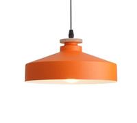 LQZCXMF Éclairage Suspendu Moderne Orange Suspension Industrielle E27 Lustres À Abat-Jour en Métal Lampe Suspendue D'intérieur Nordique Macaron Color pour La Salle À Manger Et