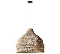 LQZCXMF Lampe Suspendue En Osier De Bambou Lampes Suspendues Créatives De Décor De Lustre De Rotin, Luminaire De Plafond Suspendu Boho Réglable Pour Le Couloir De La Salle À Manger De L’îlot De Cuisin