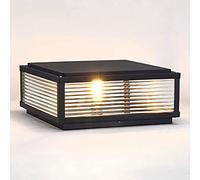LQZCXMF Lanterne Extérieure Moderne Luminaire De Poteau Étanche Villa E27 Cap Light Aluminium Pilier Acrylique avec Base De Montage sur Pilier, Extérieur Vintage pour Le Paysage De Pilier De Poteau