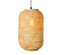 LQZCXMF Lanterne Rustique En Bambou Et Osier, 40 Cm De Hauteur, Abat-jour Suspendu