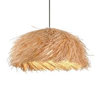 LQZCXMF Luminaire En Rotin Tressé À La Main, Pour Bar, Café, Salon Lustre Style Milieu Du Siècle Luminaire En Bambou Naturel Tressé À La Main Pour La Décoration Intérieure