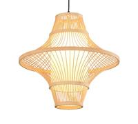 LQZCXMF Lustre De Style Campagnard, Style Bord De Mer, Double Suspension En Osier Tressé À La Main, Lanterne Bohème, Grand Luminaire Pour Salle À Manger, Chambre, Îlot De Cuisine, Entrée