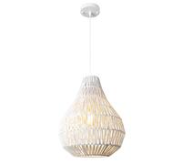 LQZCXMF Lustre En Corde De Chanvre Blanche Pour Îlot De Cuisine, Plafonnier Robinet, Restaurant, Atelier, Ferme Suspension Rustique Vintage Style Bord De Mer, Suspension Tissée