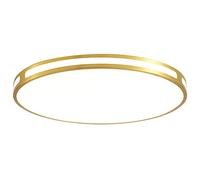 LQZCXMF Plafonnier LED Moderne À Lumière Plate Silhouette Encastrée LED Pour Intérieur Plafonnier Doré Brossé Ultra-mince De 3,5 Cm Intensité Variable Pour Chambre, Salon Ou Salle À Manger