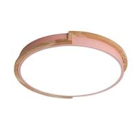 LQZCXMF Plafonnier Rond Coloré Macaron 3 Températures De Couleur Réglables Plafonnier LED en Acrylique Et Bois De Chêne Style Nordique pour Chambre, Salle À Manger, Couloir Plafonnier Encas