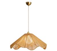 LQZCXMF Suspension Bohème De 40 Cm Abat-jour En Corde De Chanvre Fait Main Lustre En Bambou Tressé Idéal Pour Salle À Manger, Salon, Couloir De Style Champêtre