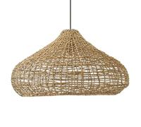 LQZCXMF Suspension De Style Champêtre 58 Cm (22,8 Po) - Abat-jour Pour Chambre - Lustre En Rotin Tressé Naturel - Luminaire Suspendu - Idéal Pour Salle À Manger, Cuisine, Salon, Chambre