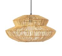 LQZCXMF Suspension En Bambou, Grand Modèle, Suspension Rustique En Osier À Une Lumière Réglable, Style Ferme, Luminaire Tissé À La Main Pour Îlot De Cuisine, Salle À Manger Ou Salon De Style Bohème.