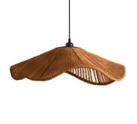 LQZCXMF Suspension En Corde De Chanvre Style Vintage Milieu Du Siècle, Douille E26, Abat-jour Panier À 2 Couches, Éclairage Chambre, Lampe Suspendue Rétro Pour Chambre, Îlot Cuisine, Salon, Lot 1
