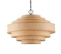 LQZCXMF Suspension En Jute, 60 Cm (23,6 Po), Grande Lanterne Double Couche De Style Japonais Wabi-sabi, Lampe Suspendue Artisanale Pour Îlot De Cuisine, Salle À Manger, Chambre, Restaurant, Café