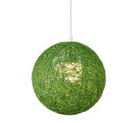 LQZCXMF Suspension En Rotin Style Ferme Abat-jour Sphérique Créatif En Rotin Suspension Décorative Industrielle, 50 Cm Plafonnier Rétro Fait Main E27 Pour Bar, Café Ou Salon