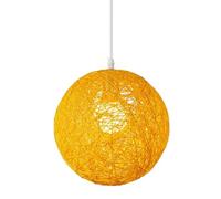 LQZCXMF Suspension En Rotin Style Ferme Abat-jour Sphérique Créatif En Rotin Suspension Décorative Industrielle, 50 Cm Plafonnier Rétro Fait Main E27 Pour Bar, Café Ou Salon