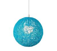 LQZCXMF Suspension En Rotin Style Ferme Abat-jour Sphérique Créatif En Rotin Suspension Décorative Industrielle, 50 Cm Plafonnier Rétro Fait Main E27 Pour Bar, Café Ou Salon