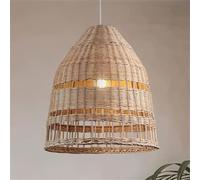 LQZCXMF Suspension Rustique De Style Campagnard Avec Abat-jour En Rotin, Lampe Lanterne Suspendue Artisanale Style Côtier, Luminaires De Plafond Modernes Et Industriels Pour Chambre, Hall D'entrée
