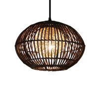 LQZCXMF Suspension Style Industriel Vintage En Rotin Brun Rustique