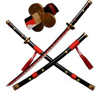 LQZJG Cosplay Anime Bambou Roronoa Zoro épée Katana Ame no Habakiri Noir 103 CM / 40 Pouces