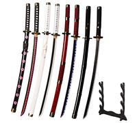 LQZJG Ensemble de 4 pièces Cosplay Anime Bambou Roronoa Zoro épée Katana Shusui&Wado Ichimonji&Sandai Kitetsu&Yubashiri 103 CM / 40 Pouces