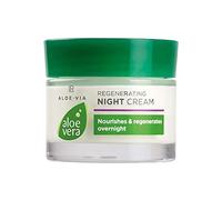 LR ALOE VIA SERIE - Crème de nuit régénérante à l'aloe vera - Contenance : 50 ml - Avec 50 % de gel d'aloe vera, extrait d'olive bio et huile d'olive