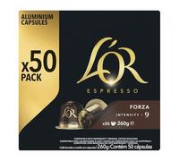 L'R - Café Forza Intense et Riche en Arômes, Capsules Compatibles Nespresso (Boîte 50) - Lot de 2 - vendu par Lot