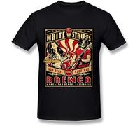 LR Men's Brewco White Stripes Our Beers Will Rock You Cotton T Shirt Black XL