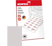 [LR024.25] Kores étiquettes universelles, diamètres: 24 mm, blanc,