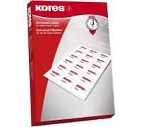 [LR060] Kores Etiquettes universelles, diamètre: 60 mm, blanc,