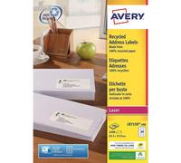 Avery Étiquettes autocollantes 2400 blanches personnalisables 63,5×33,9 mm 100% recyclées Laser/Jet
