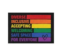 L'RainbowFait L'Éloge des Gens Et Encourage La Confiance. des Mots Magnifiques Paillasson Exterieur Ramasse La Saleté Tapis De Bain Anti-Poussière Tapis De Porte pour Accessoires Maison mais