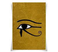 Lrajan&Daucus Collection d'affiches des dieux et symboles de l'Égypte antique - Impressions murales en tissu rétro A3 inspirées du pharaon pour décoration d'intérieur (#16 œil d'Horus)