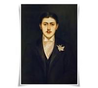 Lrajan&Daucus Poster portrait des 100 personnages littéraires - Écrivain de renommée mondiale - A3 - Décoration murale (#16 Marcel Proust)