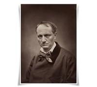 Lrajan&Daucus Poster portrait des 100 personnages littéraires - Écrivain de renommée mondiale - A3 - Décoration murale (#46 Charles Pierre B.)