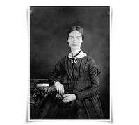 Lrajan&Daucus Poster portrait des 100 personnages littéraires - Écrivain de renommée mondiale - A3 - Décoration murale (#52 Emily-Dickinson)