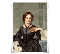 Lrajan&Daucus Poster portrait des 100 personnages littéraires - Écrivain de renommée mondiale - A3 - Décoration murale (#60 Charlotte·Brontë)