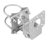 Lrawioallgn Supports de Montage Muraux/Poteaux Universels, Adaptateur de Montage Poreux Antirouille Réglable pour Antennes, Antennes Paraboliques, Ponts sans Fil et Caméras de Surveillance (Argent)