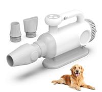 Lrbsule 2200W Pulseur Chien Professionnel Souffleur Chien Séchoir Sèche,Contient des milliards d'ions négatifs, avec température et débit d'air réglables, comprend trois buses