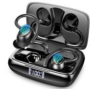 Lrecat Ecouteurs Bluetooth sans Fil, 48H Ecouteurs sans Fil avec ENC Antibruit Mics, Oreillette Bluetooth 5.3 HiFi Stéréo, IP7 Etanche Casque B luetooth Sport pour iOS/Android, Écran LED, USB-C, Noir