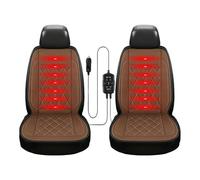 LRF-yxkj Couvre-Sièges Chauffants 45 °C-65°C Chauffage Rapide， Contrôle Intelligent 12v Couvre Siege Voiture Avant Comprend Une Pelle à Neige,Brown-twopiece