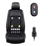 LRF-yxkj Siège Ventilé 12v/24v, 3 Vitesses Réglables de Vent Coussin De Siège De Voiture Ventilé pour Voitures, SUV, camions,Black-12V12-BladeFan+Massage