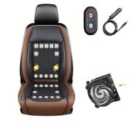 LRF-yxkj Siège Ventilé 12v/24v, 3 Vitesses Réglables de Vent Coussin Siege Auto pour Voitures, SUV, camions,Brown-24V24-BladeFan+Massage