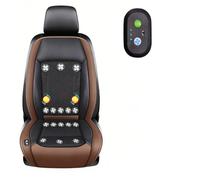 LRF-yxkj Siège Ventilé 12v/24v, 3 Vitesses Réglables de Vent Coussin Siege Auto pour Voitures, SUV, camions,Brown-24V16-BladeFan+Massage