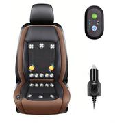 LRF-yxkj Siège Ventilé 12v/24v, 3 Vitesses Réglables de Vent Coussin Siege Auto pour Voitures, SUV, camions,Brown-12V16-BladeFan+Massage